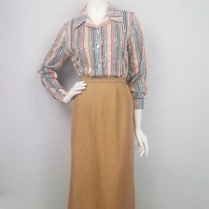 Vintage houndstooth maxi skirt